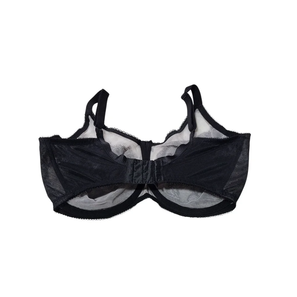 Wacoal Retro Chic Full Figure Underwire Black‎ Lace Bra 34H